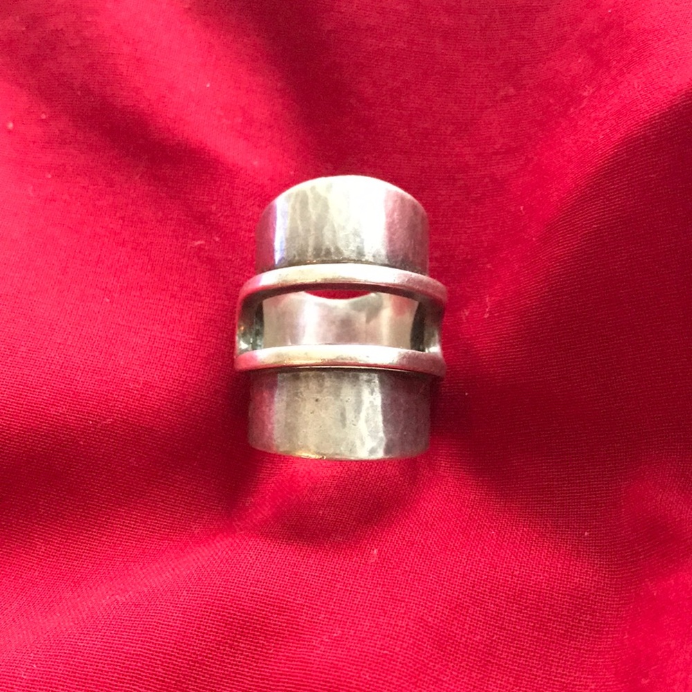 Awesome sterling silver forged saddle ring 6.5 - Picture 4 of 6